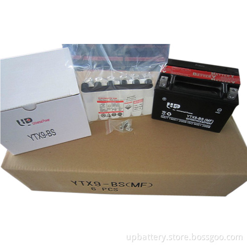 Dry Charged Maintenance Free Motorcycle Batteries with Acid Pack Motorcycle Battery Ytx9-Bs